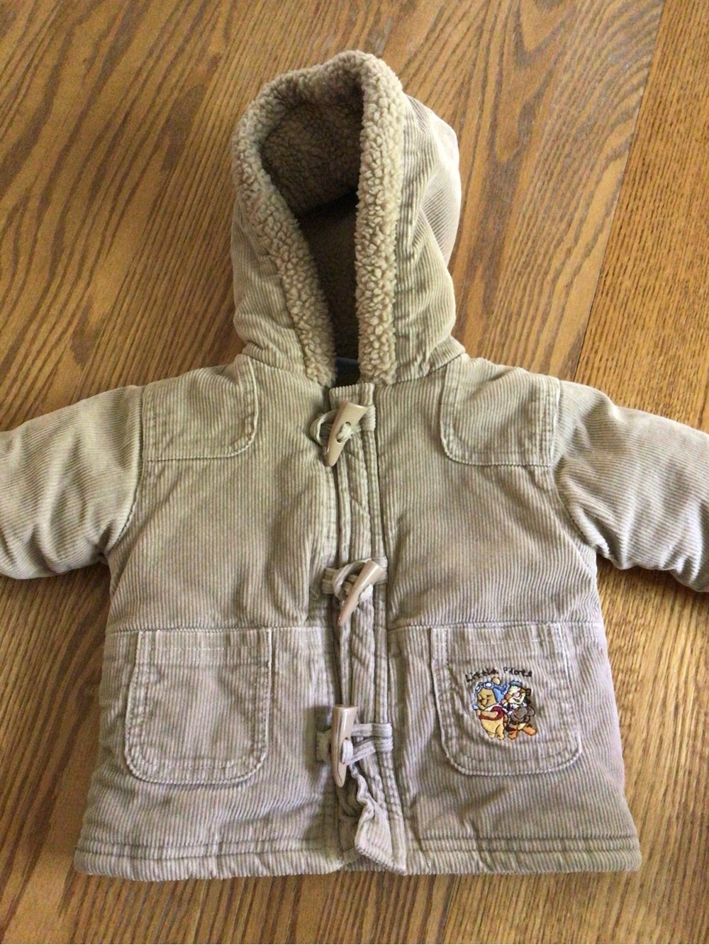 Y2K Disney Store Winnie the Pooh Sherpa Lined Corduroy Jacket 18M